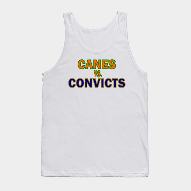 Canes vs. Convicts Tank Top by Retro Sports